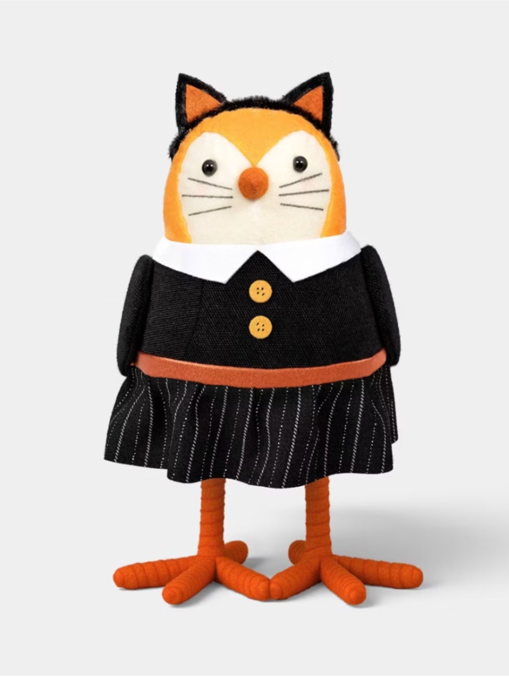 2026 Featherly Friends™ 'Cathy' Cat Ears Fabric Bird Figurine - Hyde and EEK!